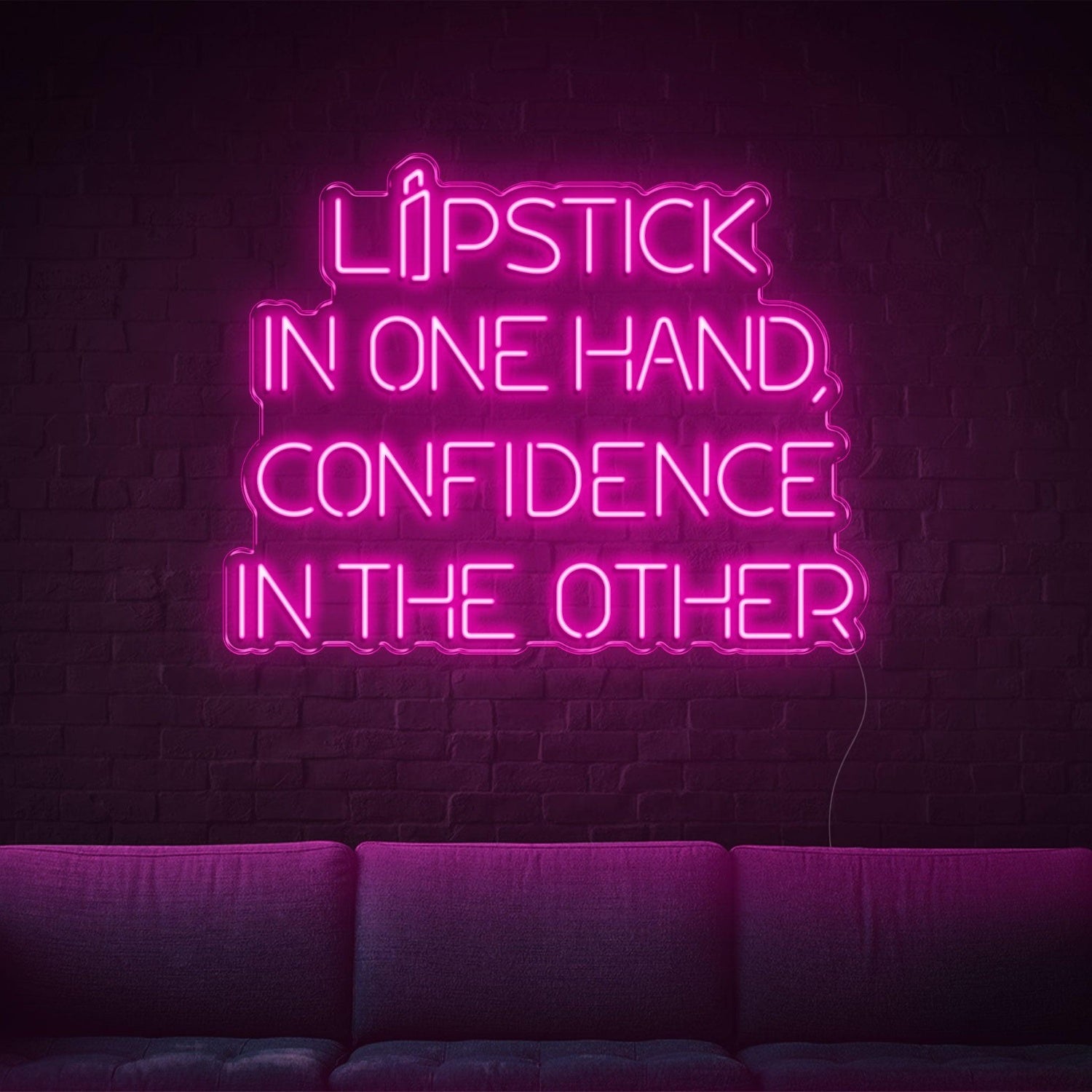Lipstick Confidence Purple Led Neon Sign For Home Salon Decor | Shineneon