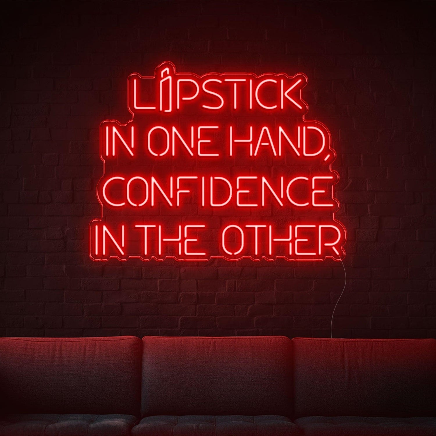 Lipstick Confidence Purple Led Neon Sign For Home Salon Decor | Shineneon