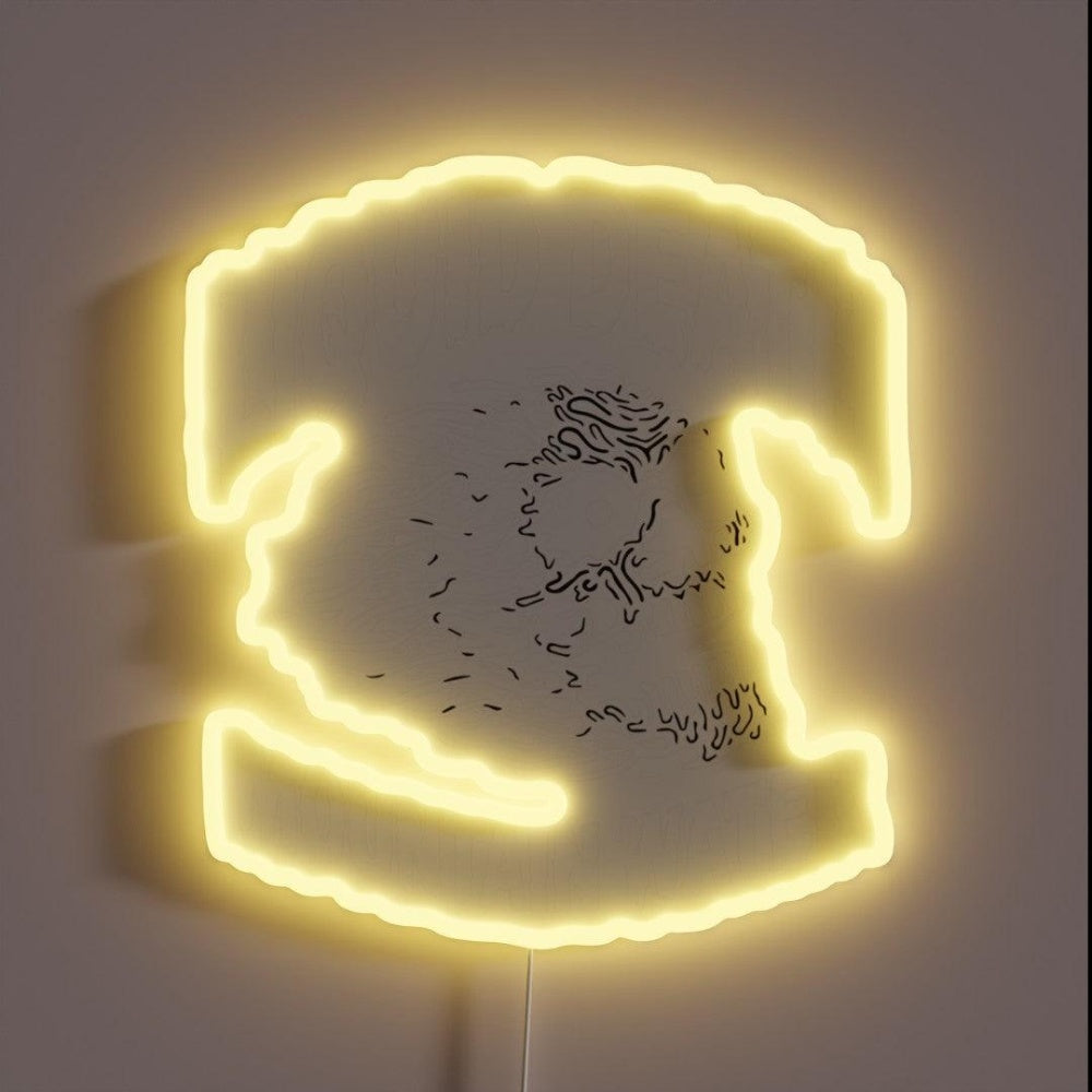 Liquid Death White Rgb Led Neon Sign - Custom LED neon sign front view