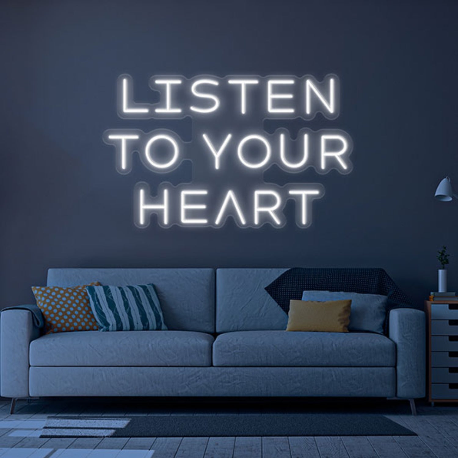 Listen To Your Heart Neon Sign Wall Art Decor | Shineneon