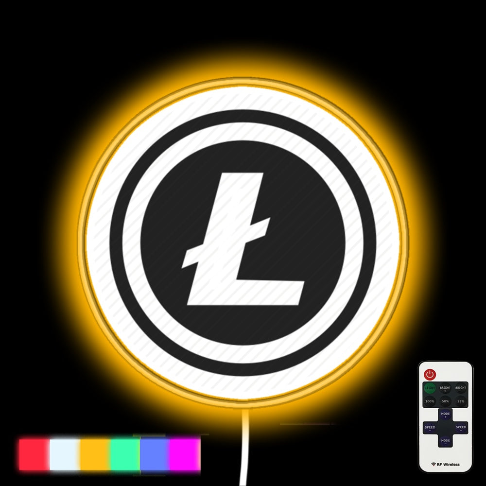 Litecoin Logo Led Neon Sign