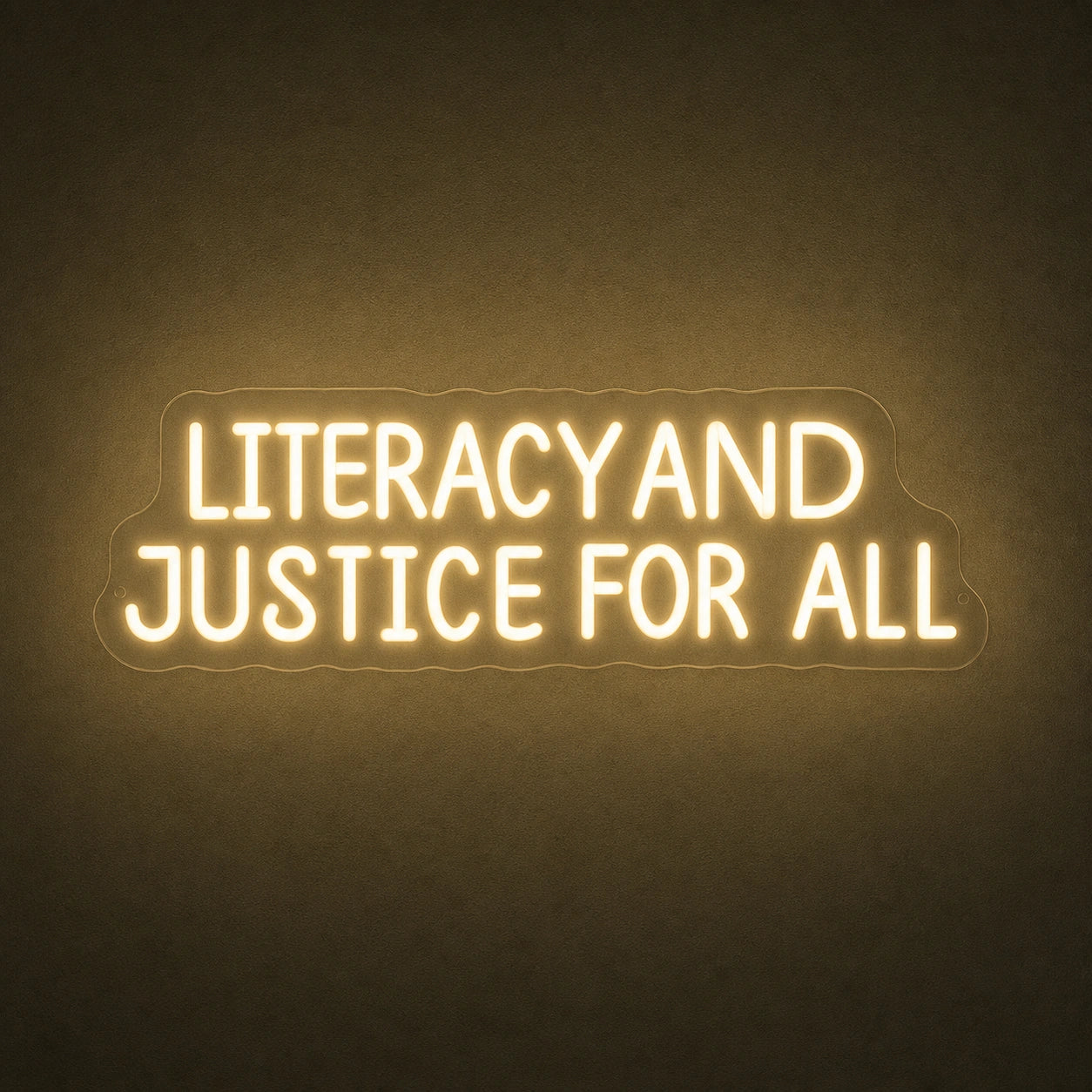 Literracy And Justice For All LED Neon Sign Home Garage Wall Decoration main product image