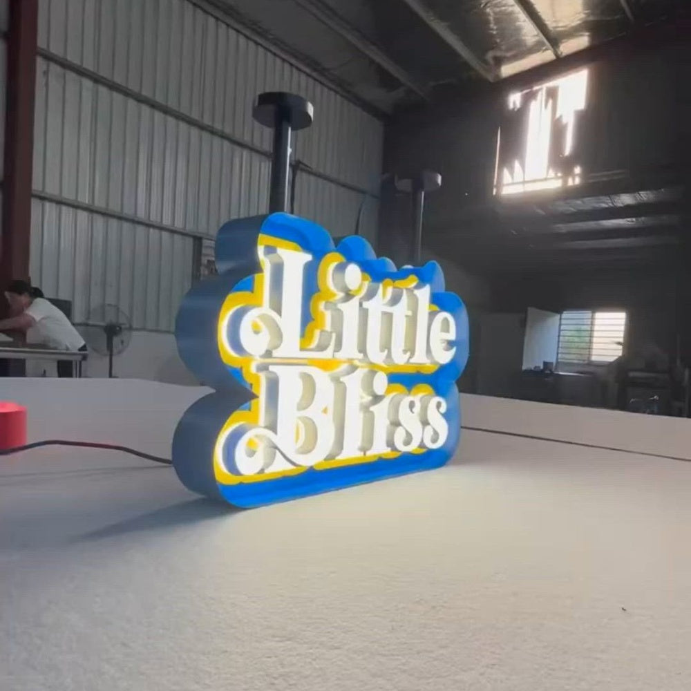 Little Bliss 3D Frontlit Channel Letters Led Light Sign