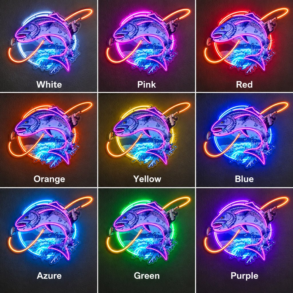 Little Fisherman Fish LED Neon Sign - Shineneon