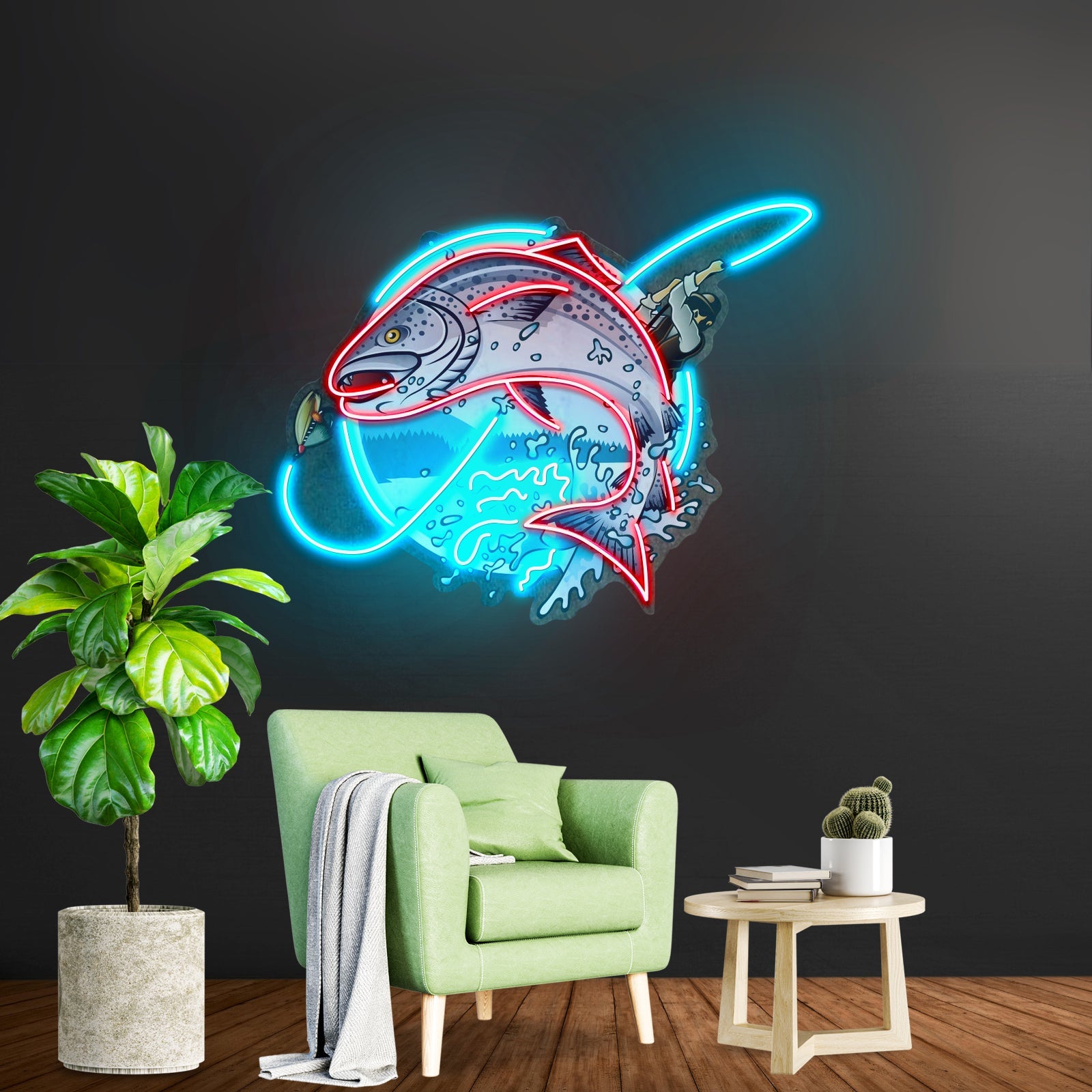 Little Fisherman Led Neon Sign Light Custom Led Signs - Shineneon