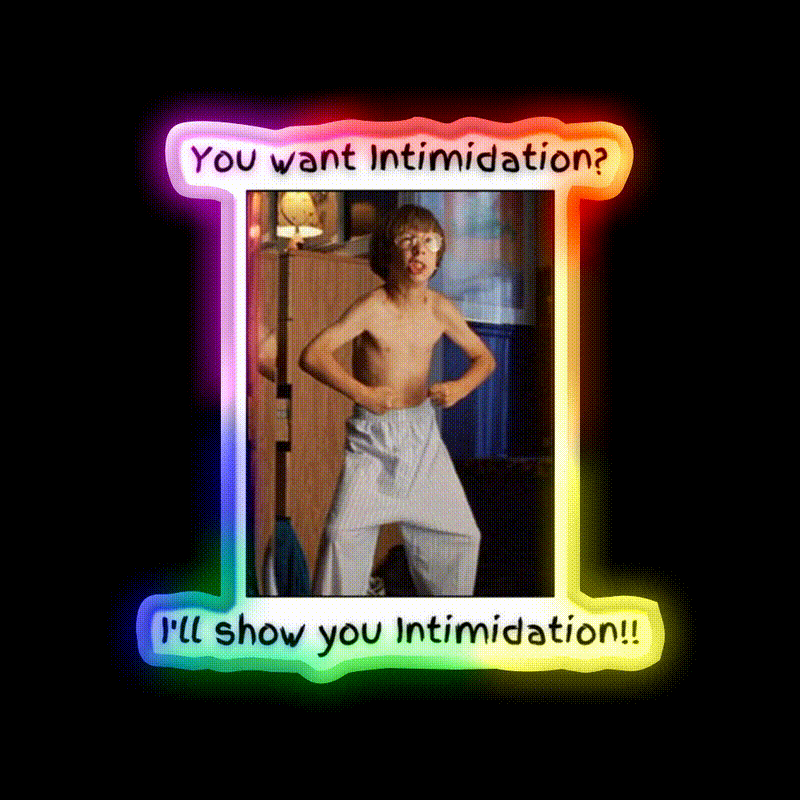 Little Giants Intimidation Welcome Led Neon Sign Open Sign Rgb Color - LED neon sign close-up detail