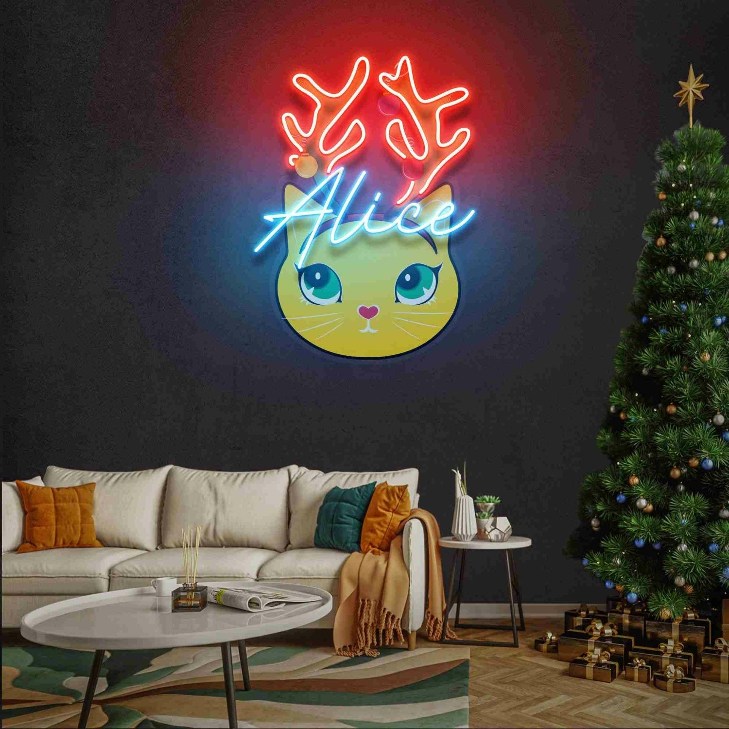 Little Girls Room Christmas Led Uv Neon Sign Artwork | Shineneon