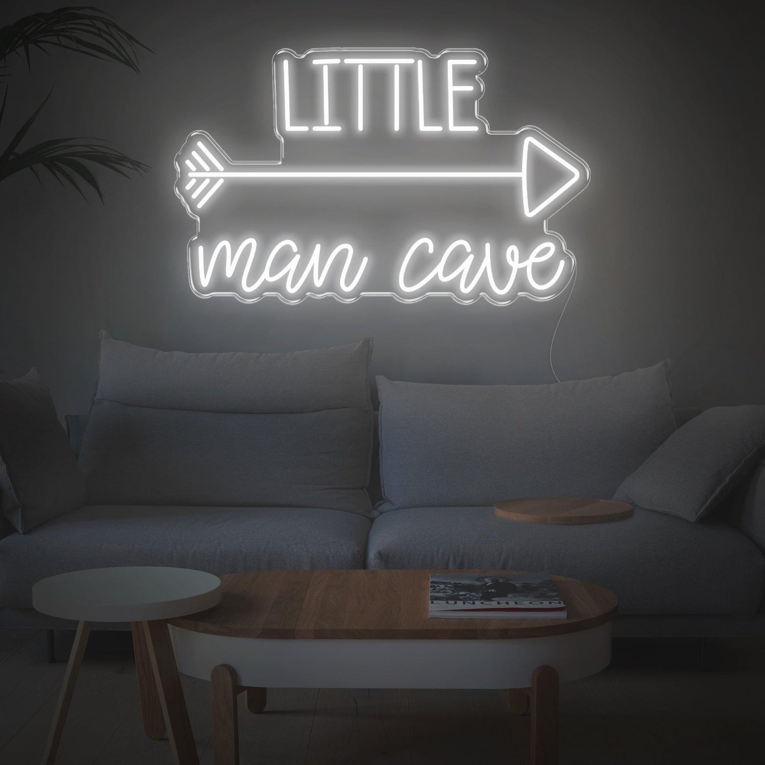 Little Man Cave Pink Led Neon Sign With Arrow For Indoor Decor | Shineneon
