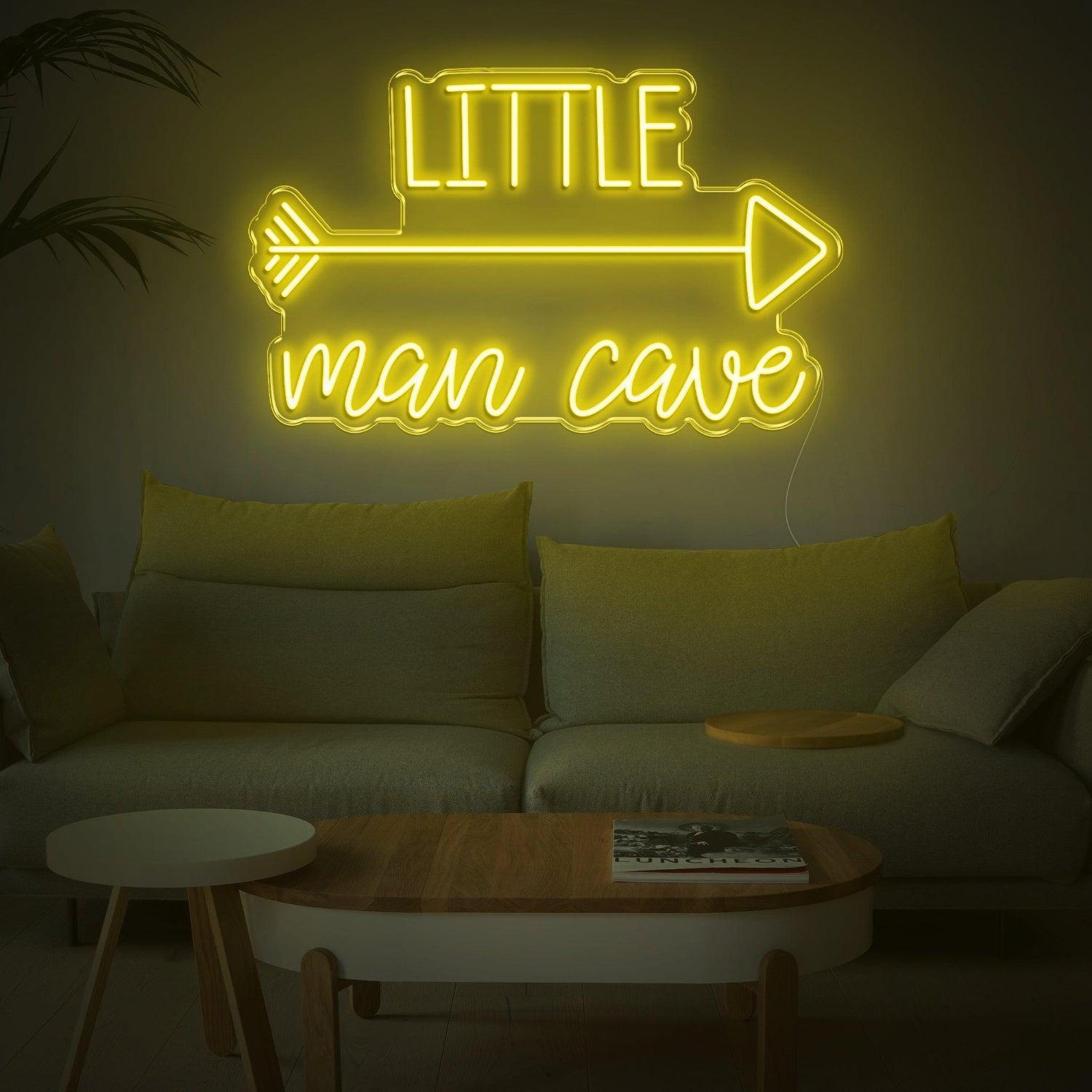 Little Man Cave Pink Led Neon Sign With Arrow For Indoor Decor | Shineneon