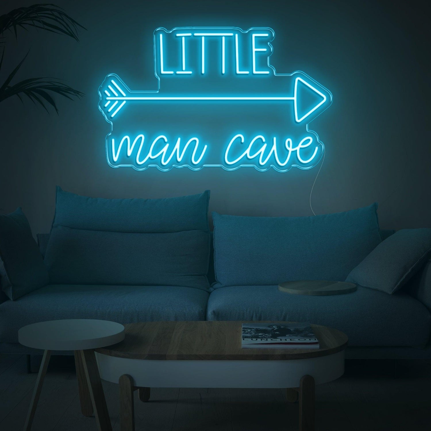 Little Man Cave Pink Led Neon Sign With Arrow For Indoor Decor | Shineneon