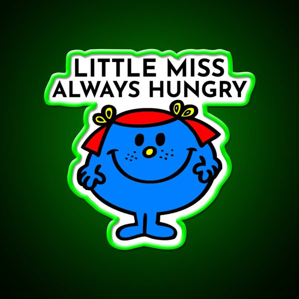 Little Miss Always Hungry Snack Food Led Neon Sign Rgb Color - Shineneon