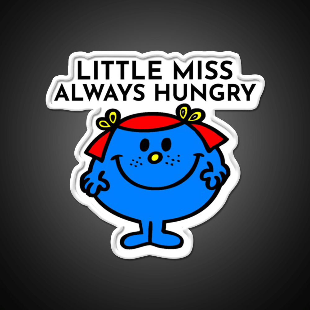 Little Miss Always Hungry Snack Food Led Neon Sign Rgb Color - Shineneon