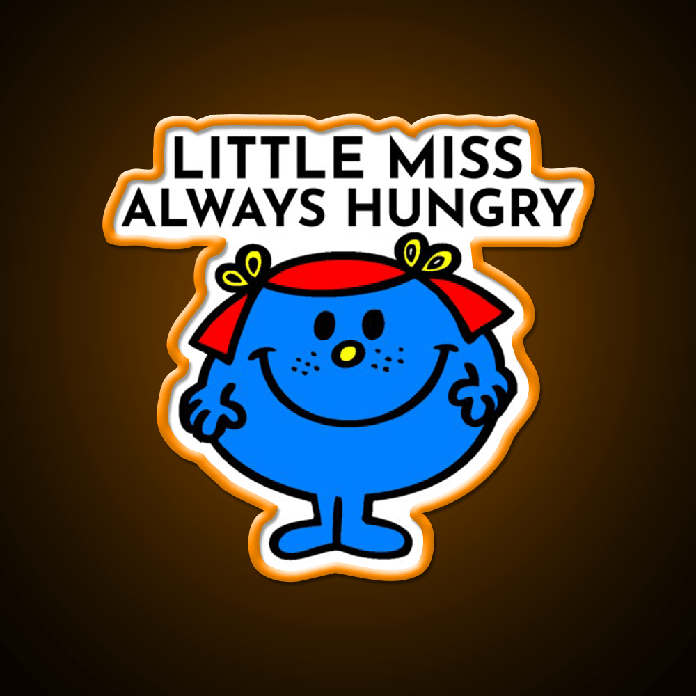 Little Miss Always Hungry Snack Food Led Neon Sign Rgb Color - Shineneon