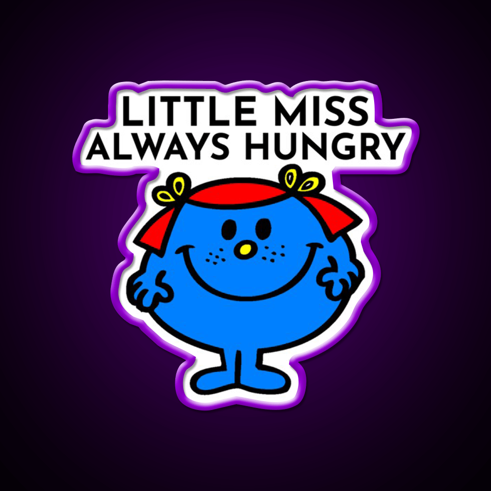 Little Miss Always Hungry Snack Food Led Neon Sign Rgb Color - Shineneon