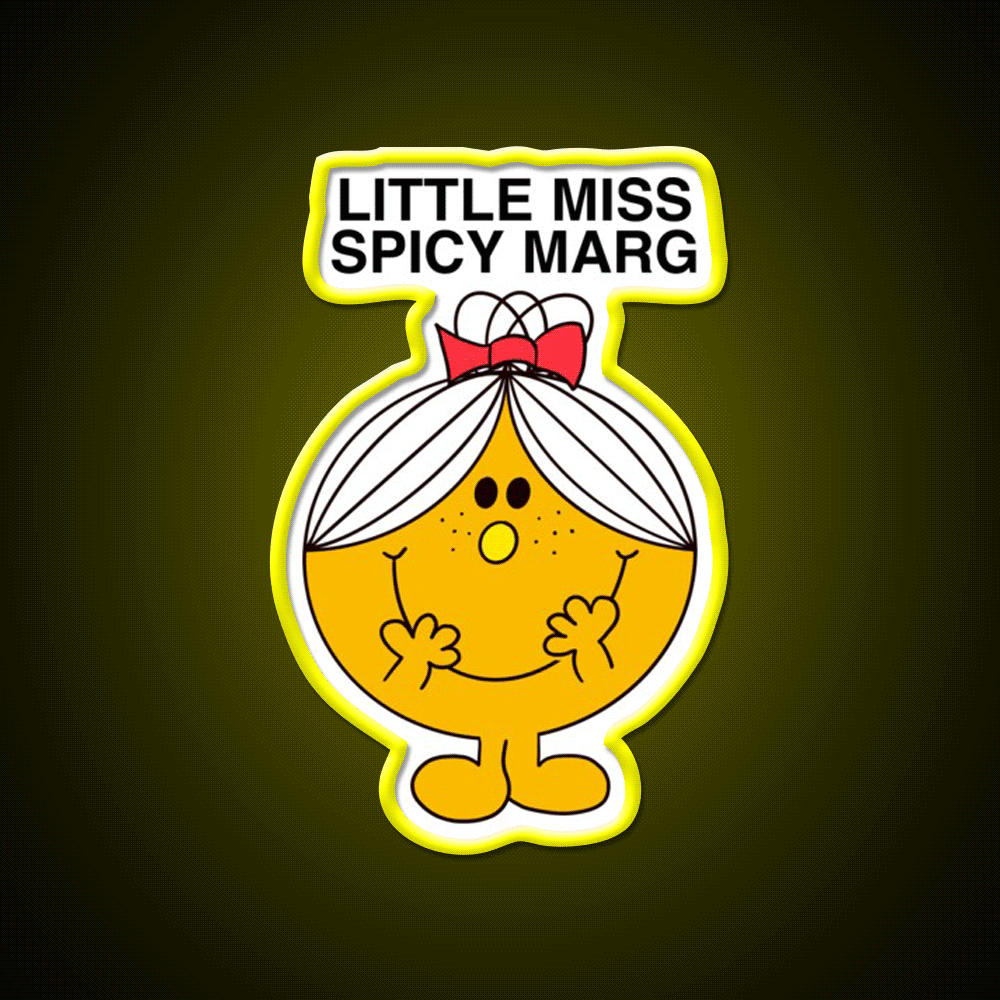 Little Miss Spicy Marg Cocktail Bar Decor Led Neon Sign Rgb Color - Custom LED neon sign front view