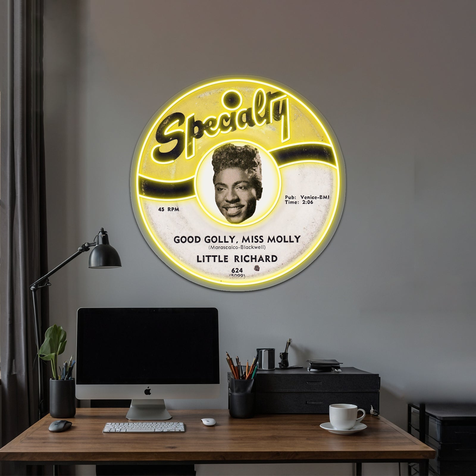 Little Richard Record Label Good Golly Miss Molly Artwork Led Neon | Shineneon