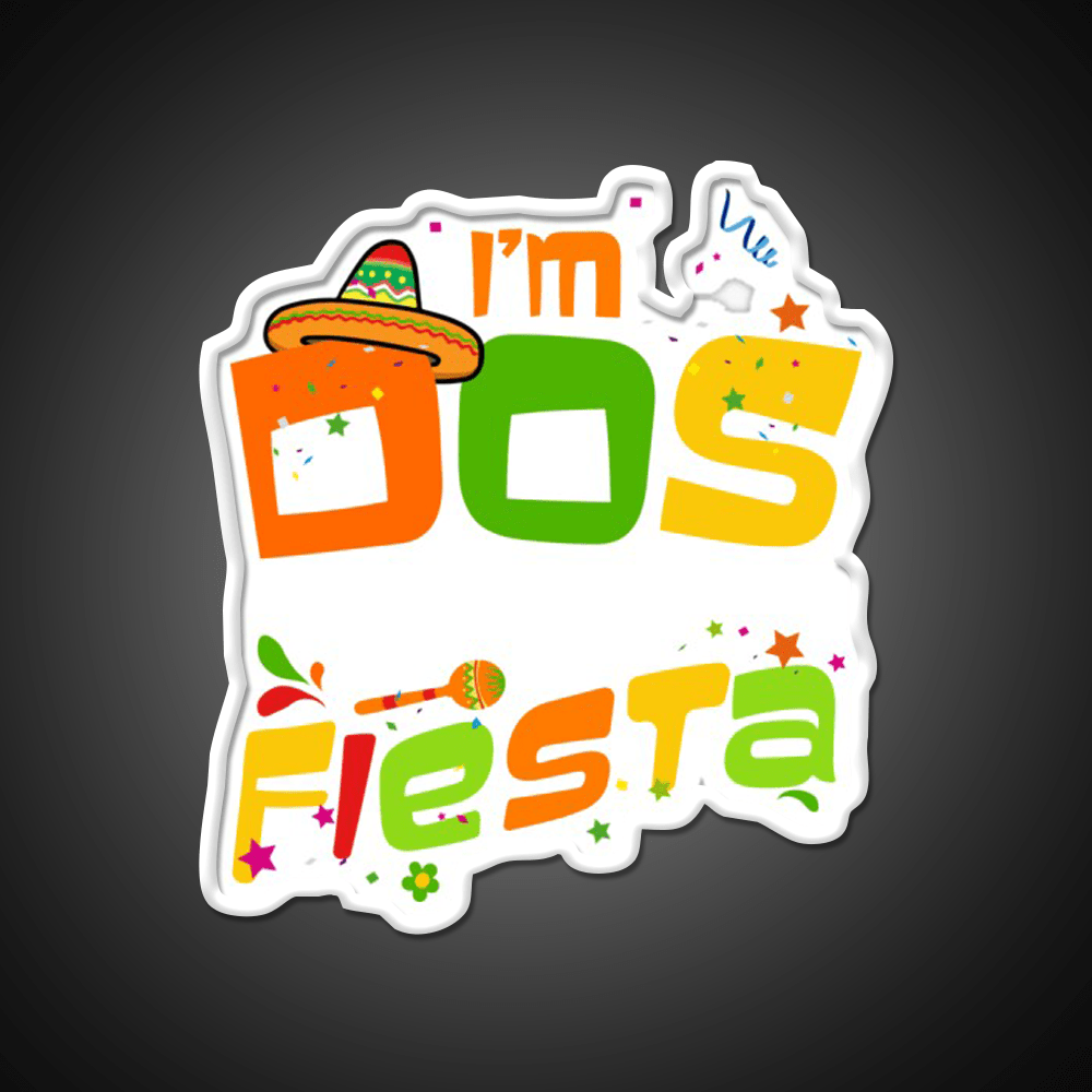 Little Twosday I Am Dos Taco 2Nd Birthday Gift Print Taco Led Neon Sign Rgb Color - Shineneon