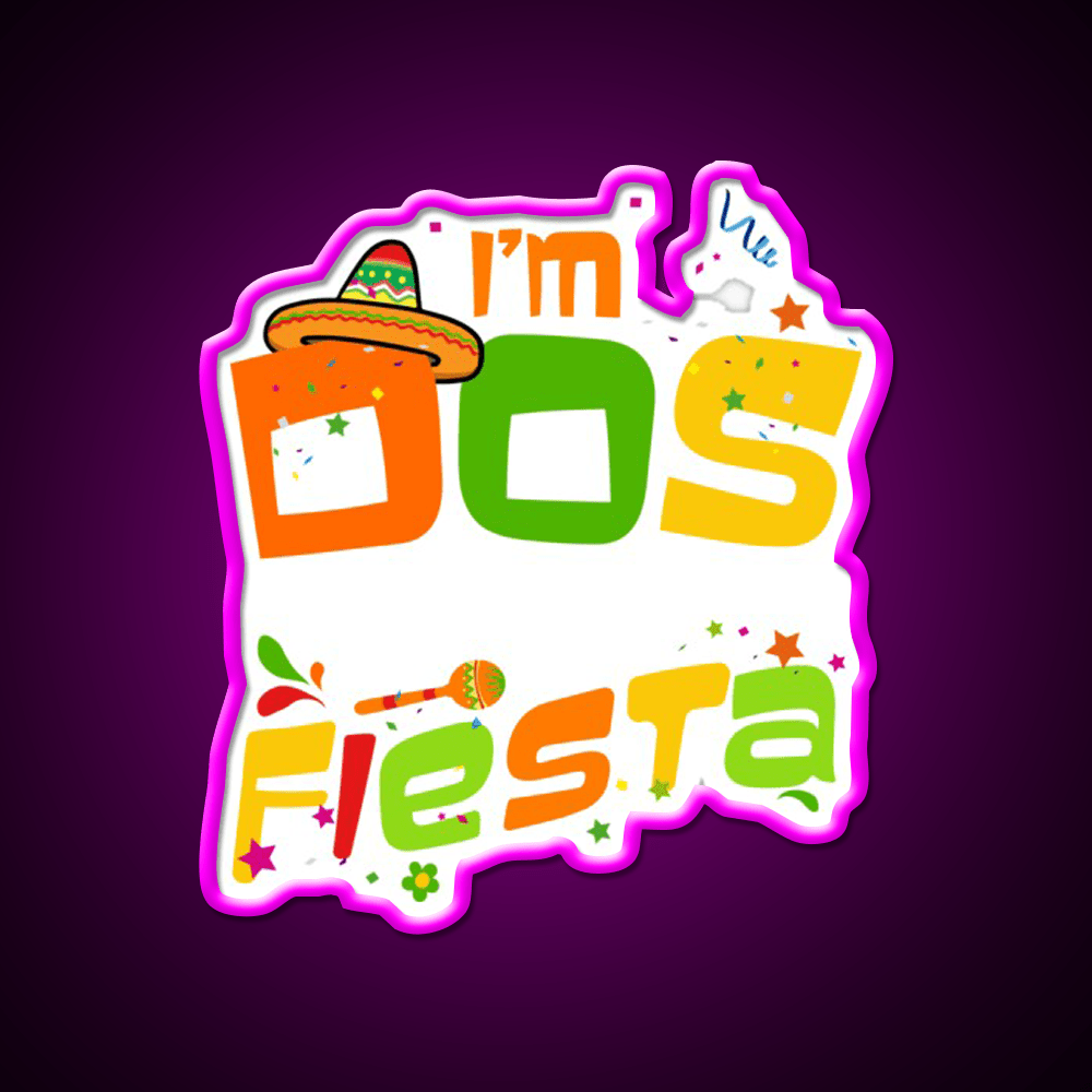 Little Twosday I Am Dos Taco 2Nd Birthday Gift Print Taco Led Neon Sign Rgb Color - Shineneon