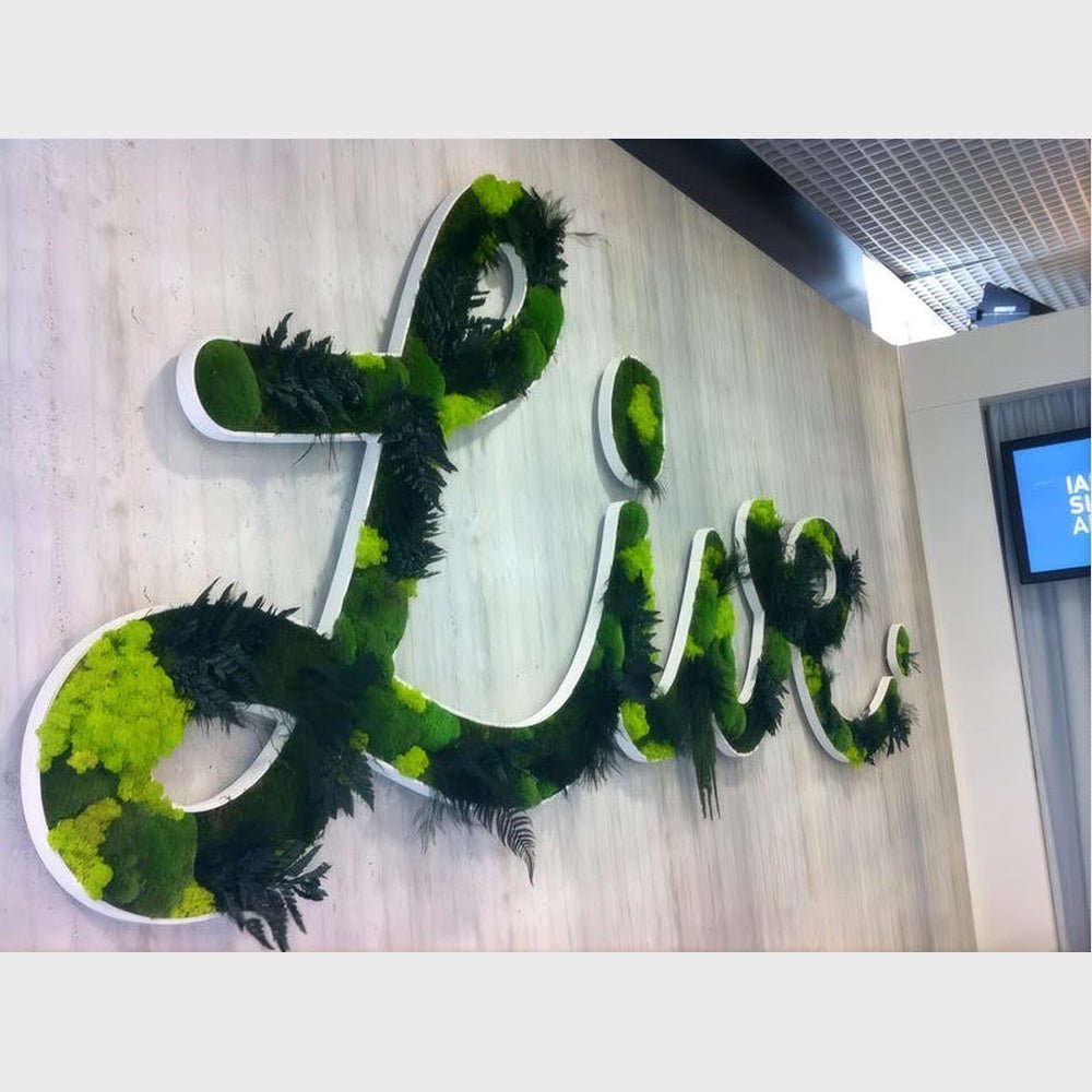 Live 3D Moss Letter Sign - Shineneon