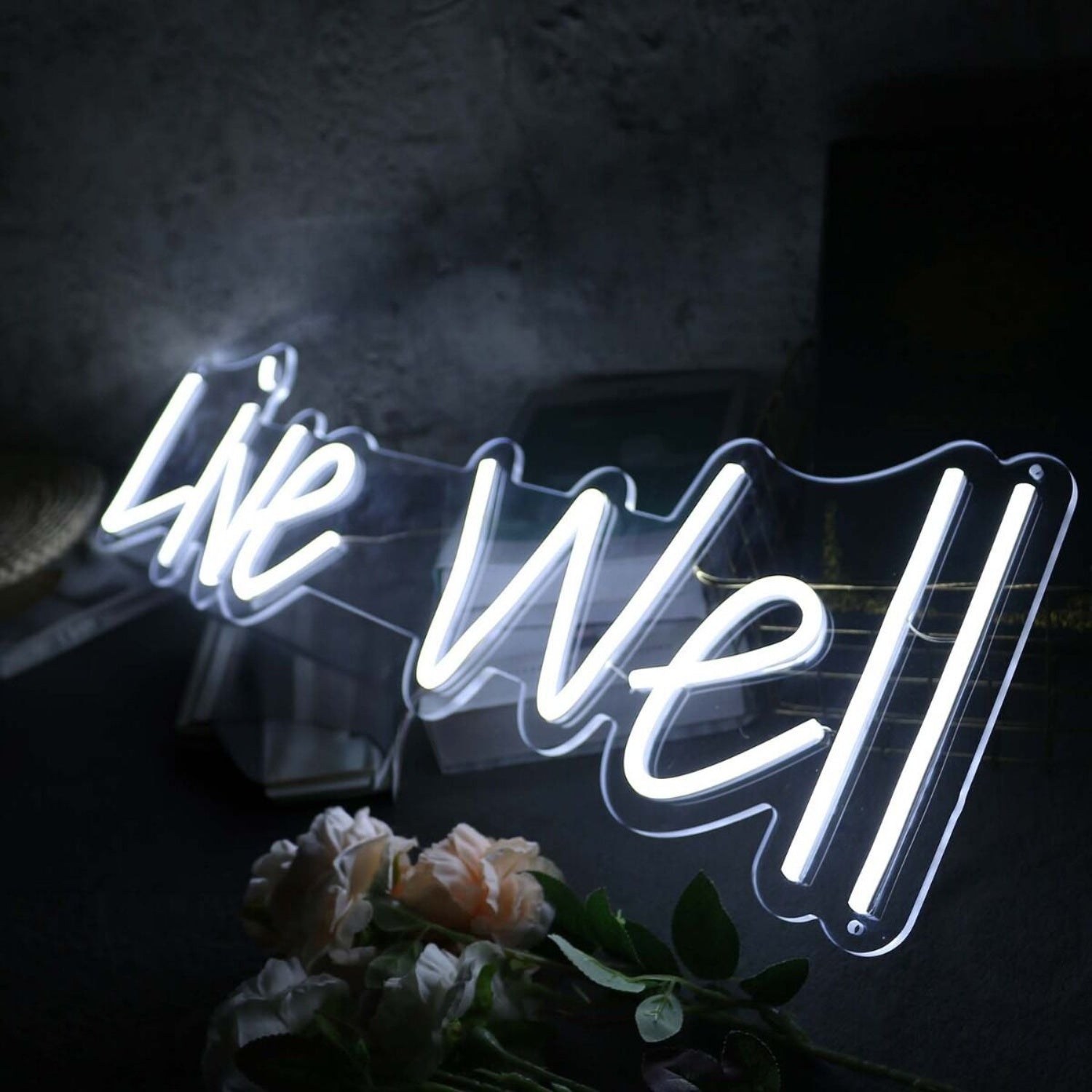 Live All White Led Neon Sign - Shineneon