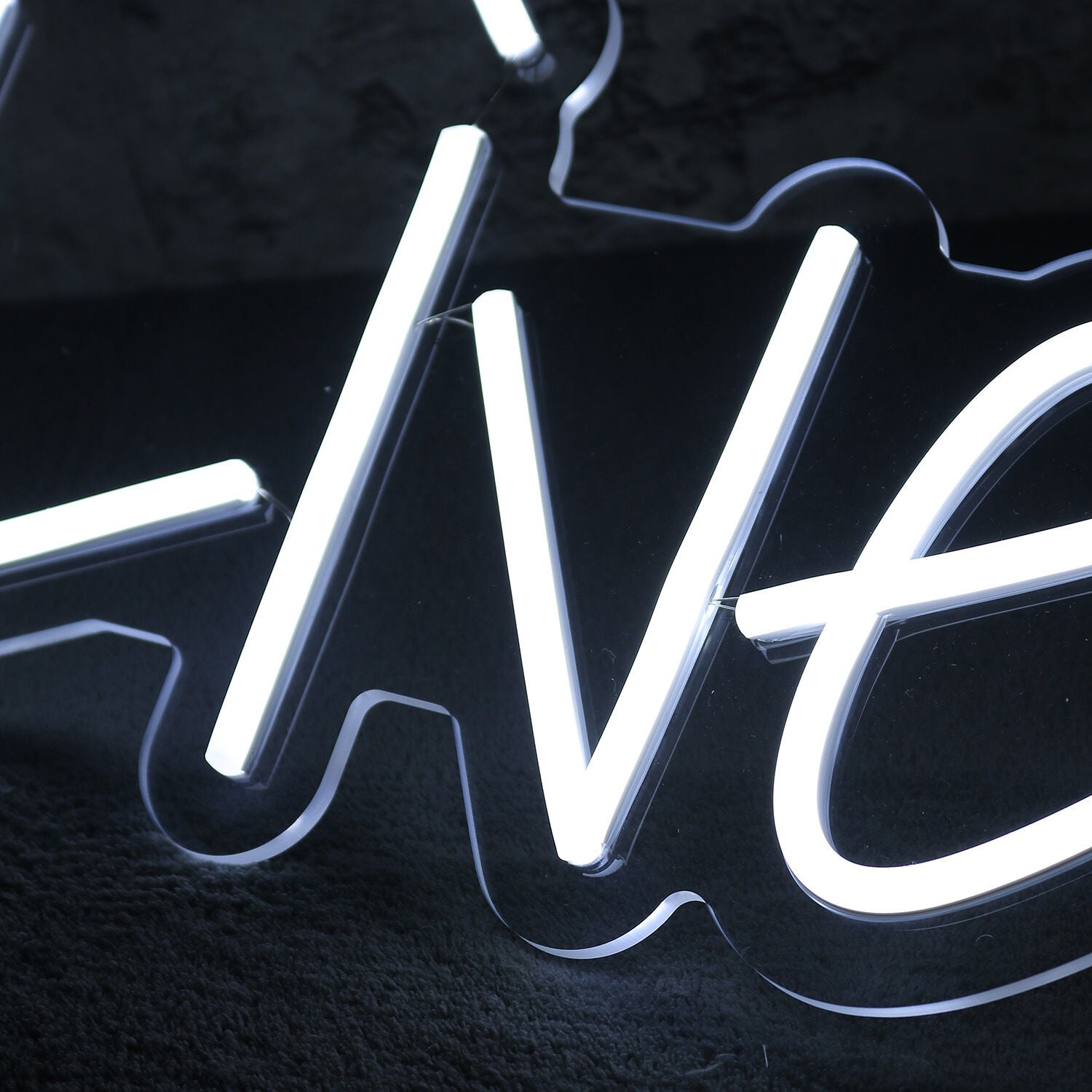 Live All White Led Neon Sign - Shineneon
