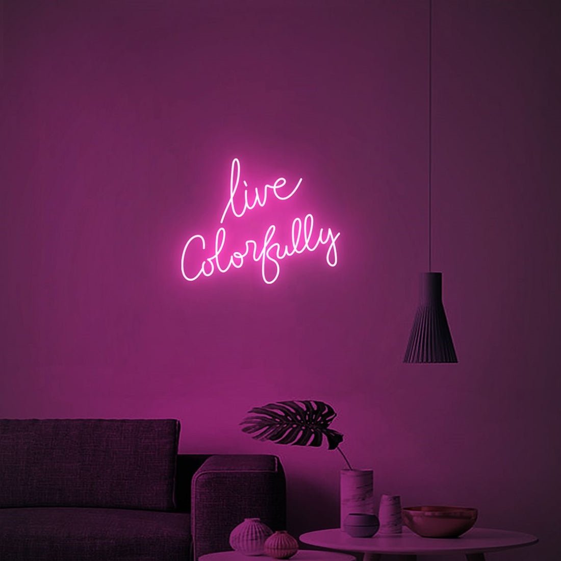 Live Colorfully Led Sign Business Neon Sign - Shineneon