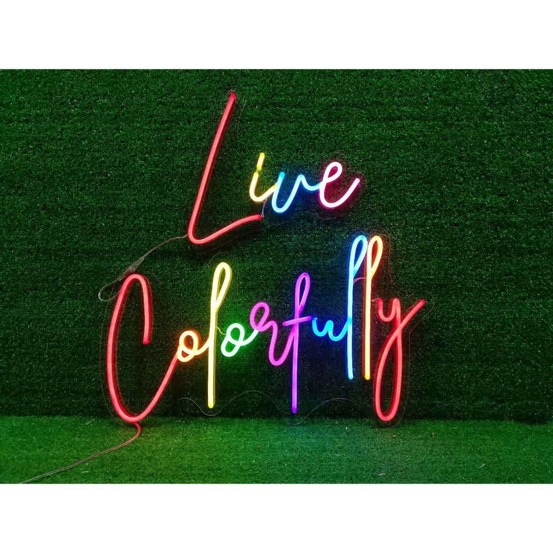 Live Colorfully Led Sign Business Neon Signs - Shineneon