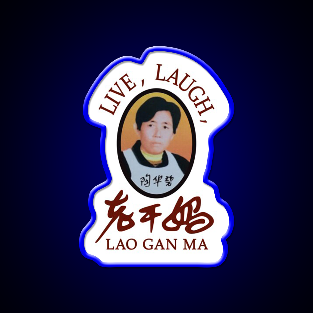 Live Laugh Lao Gan Ma Led Neon Sign Chinese Food Rgb Color