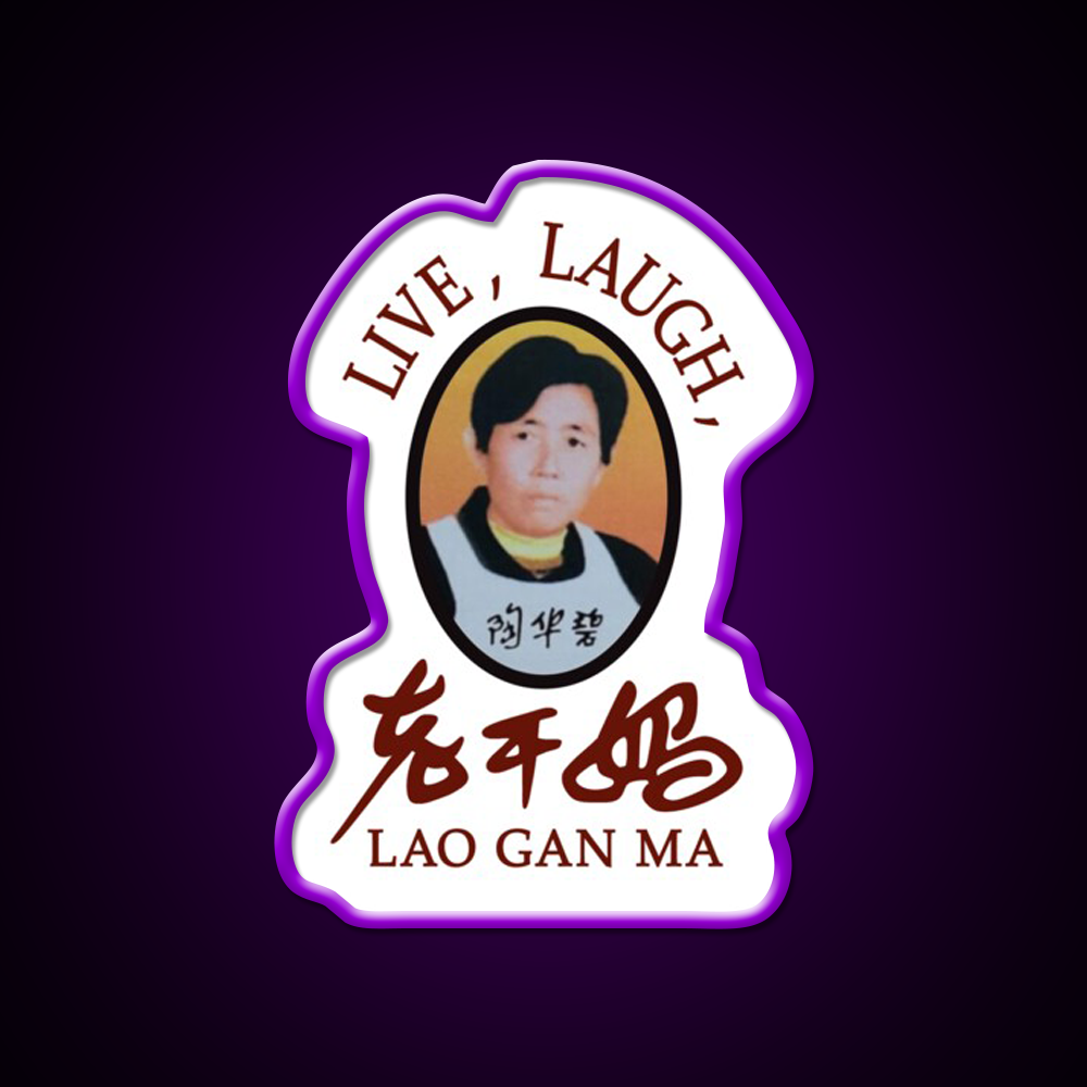 Live Laugh Lao Gan Ma Led Neon Sign Chinese Food Rgb Color