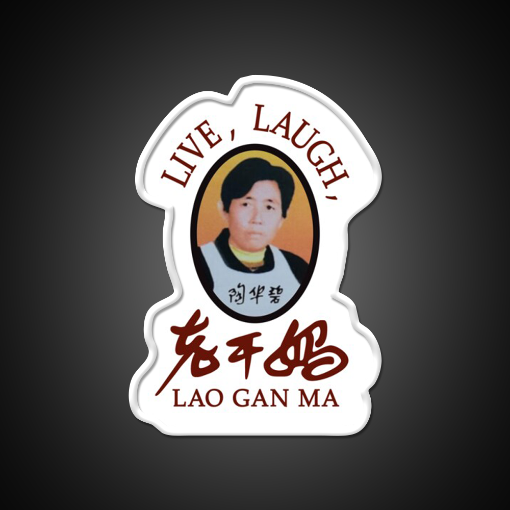 Live Laugh Lao Gan Ma Led Neon Sign Chinese Food Rgb Color