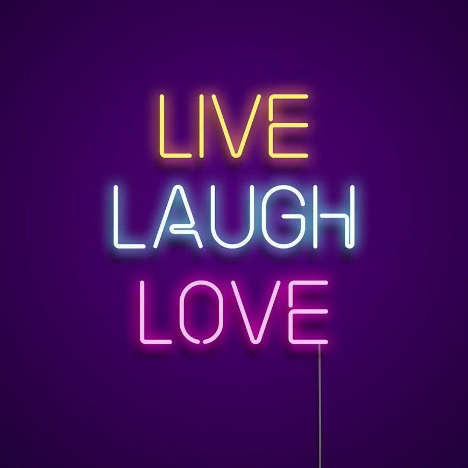 Live Laugh Love Multicolor LED Neon Sign for Home Cafe Decor | Shineneon