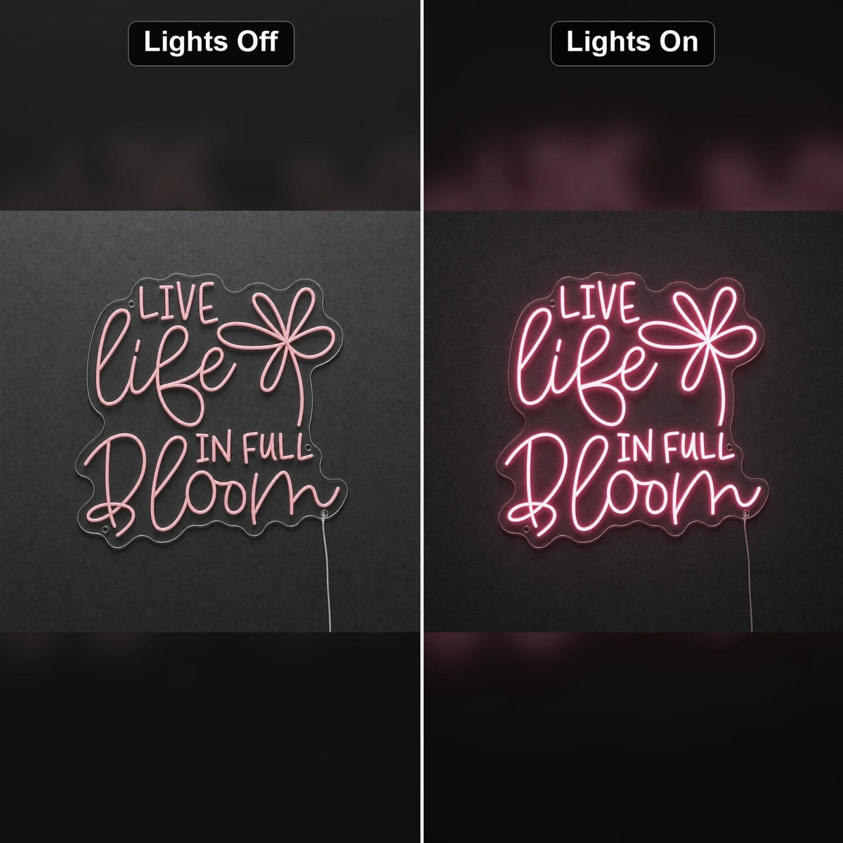 Live Life LED Neon Sign - Shineneon