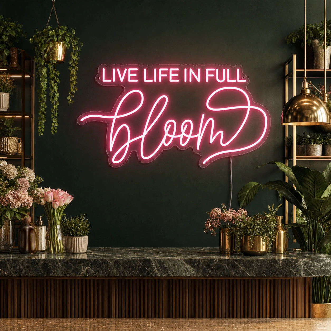 Live Life Wall Decor LED Neon Sign high-converting product image