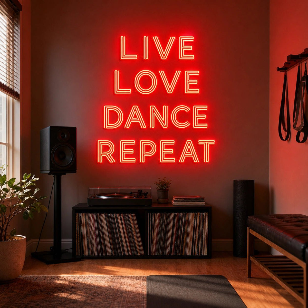 Live Love Dance Repeat LED Neon Sign - Shineneon