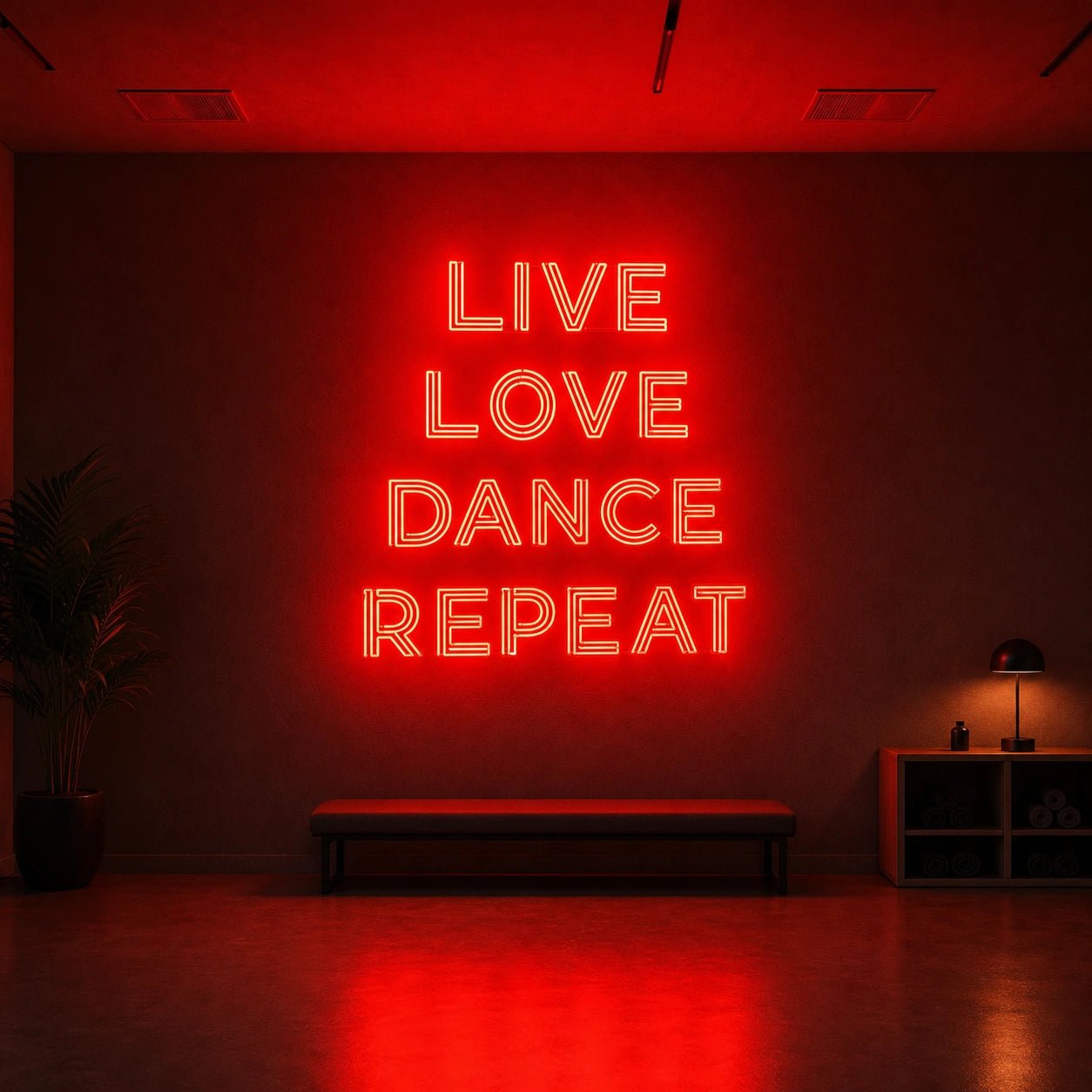 Live Love Dance Repeat LED Neon Sign Garage Neon Sign - Shineneon