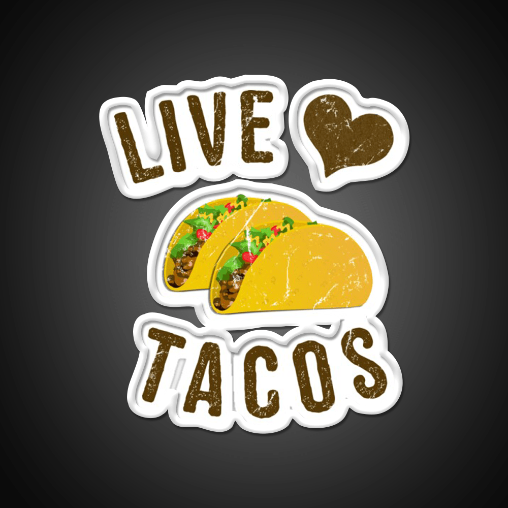 Live Love Taco Led Neon Sign Mexican Food Sign Rgb Color - Shineneon