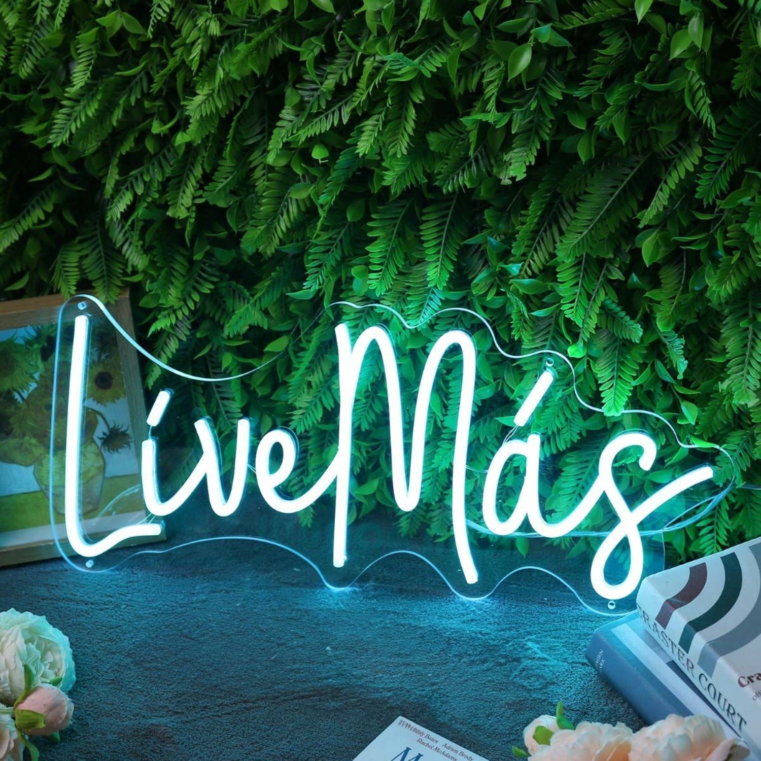 Live Mas Blue Led Neon Sign - Shineneon