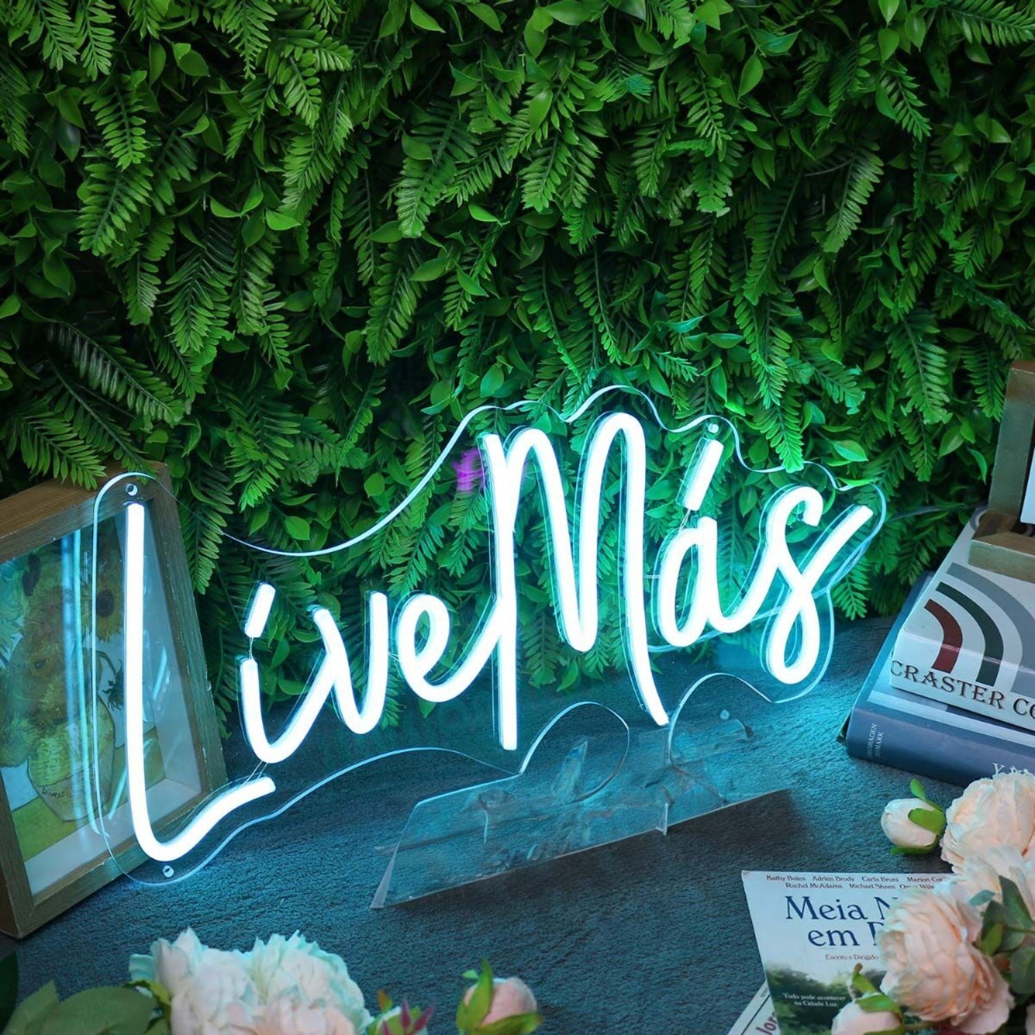 Live Mas Blue Led Neon Sign - Shineneon