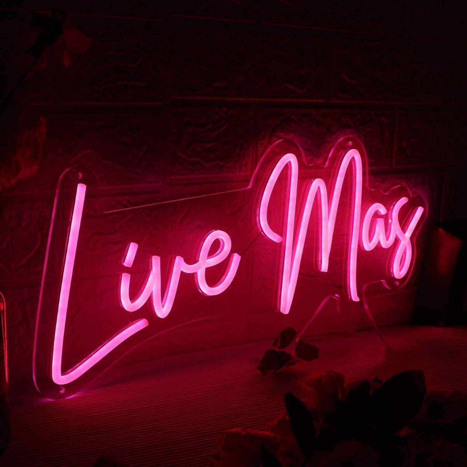 Live Mas Red Led Neon Sign - Shineneon