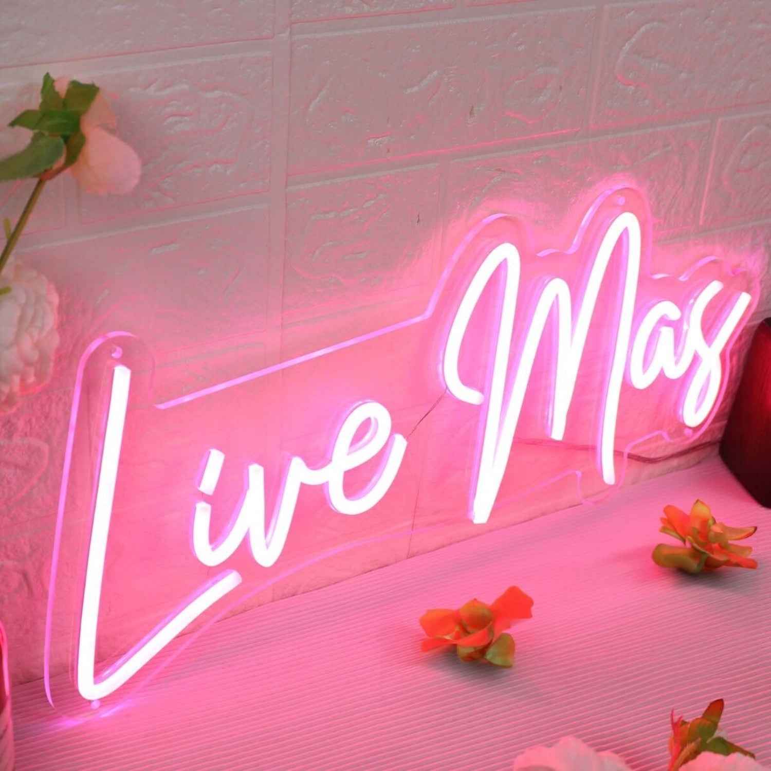 Live Mas Red Led Neon Sign - Shineneon