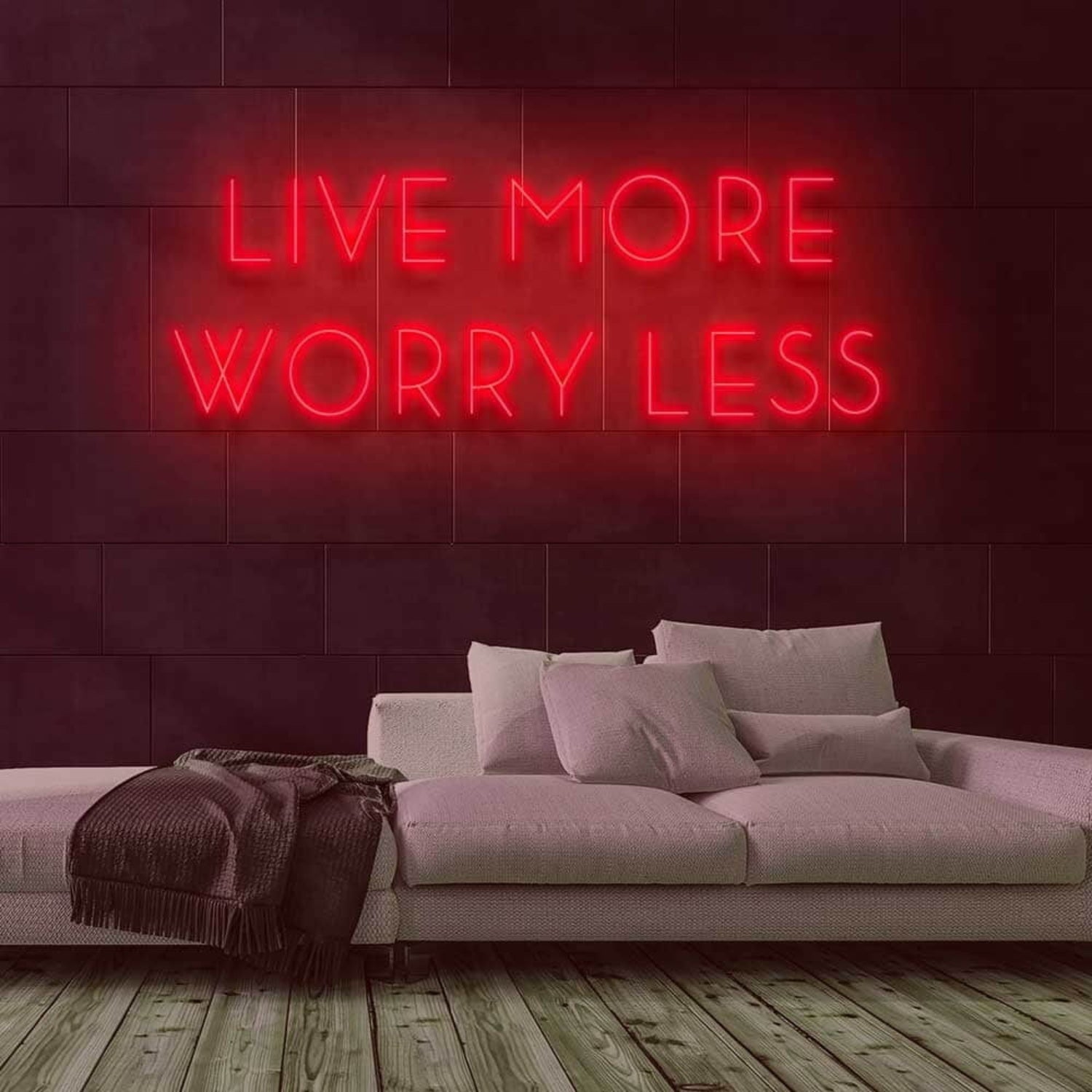 Live More Worry Less Led Neon Sign | Shineneon