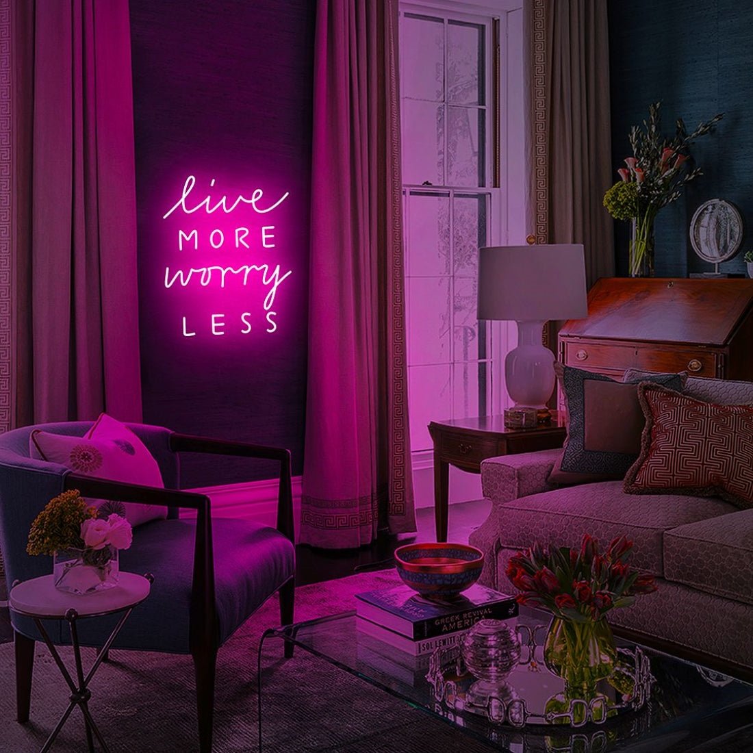 Live More Worry Less Led Sign Business Neon Sign - Shineneon