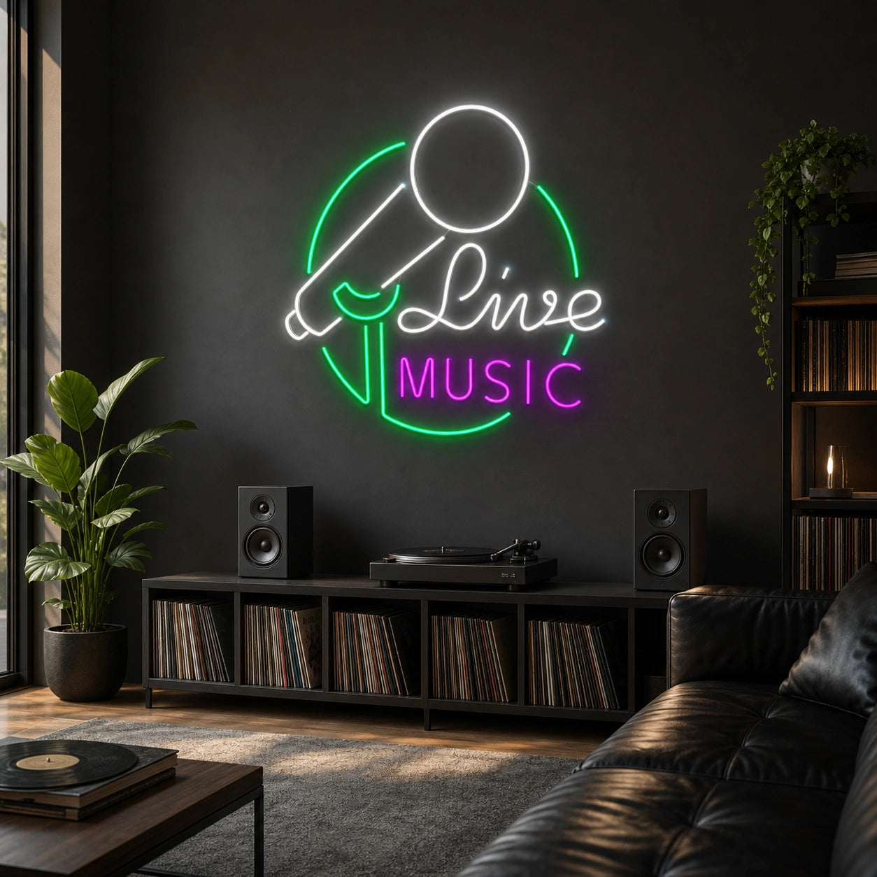 Live Music Business Wall Art LED Neon Sign size image