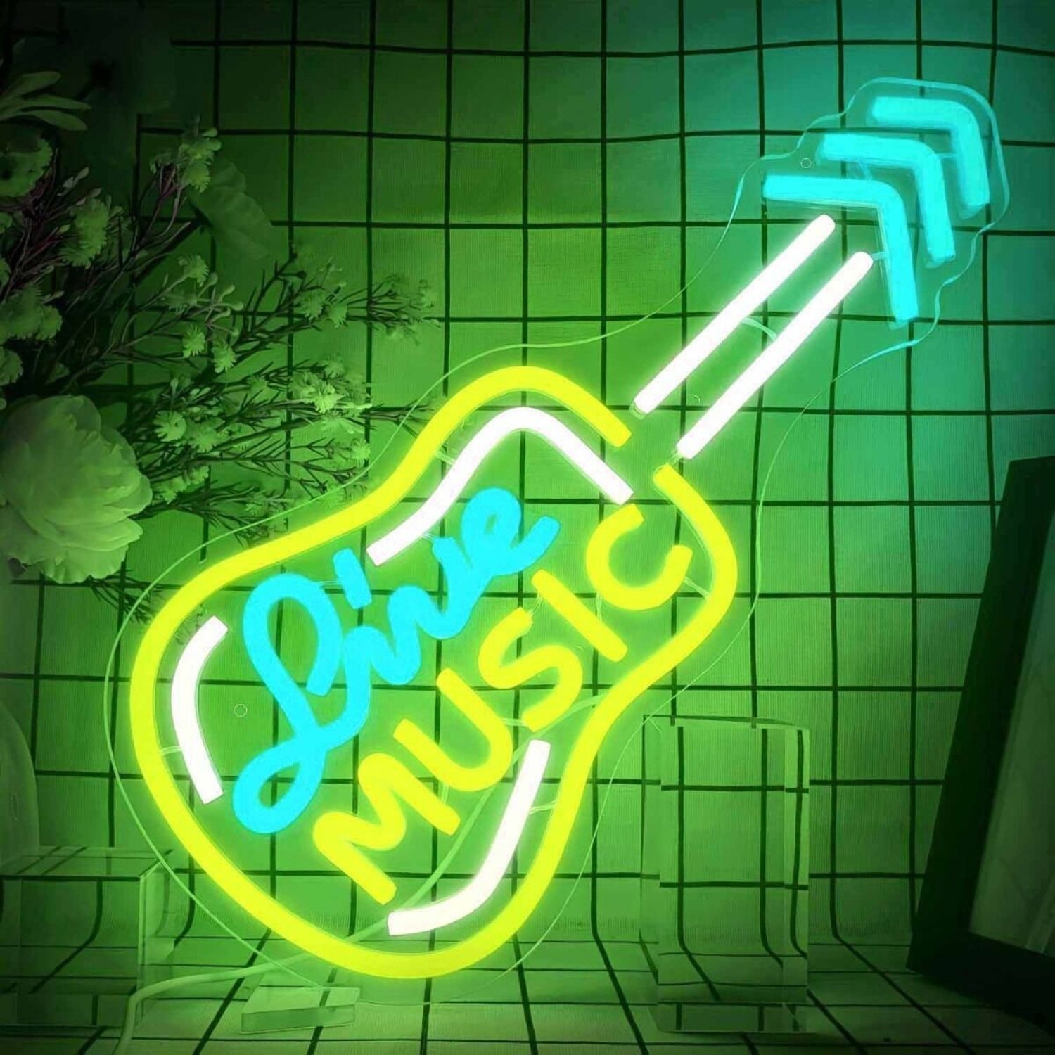 Live Music Electric Guitar Led Neon Sign | Shineneon