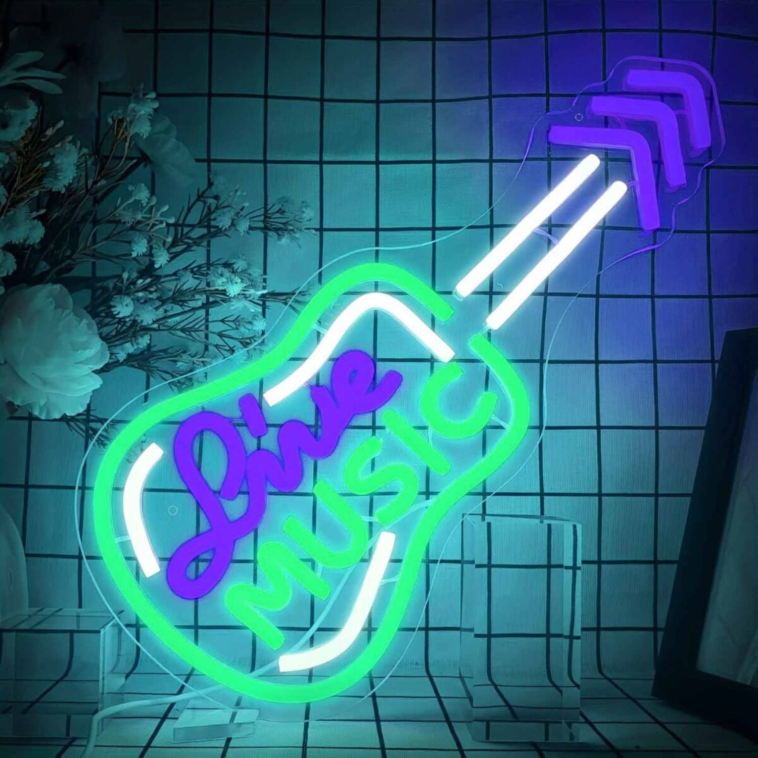 Live Music Electric Guitar Led Neon Sign | Shineneon
