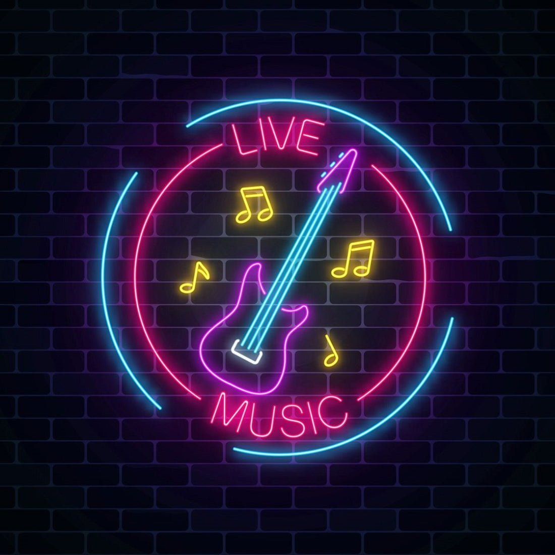 Live Music Guitar Bar Led Sign Business Neon Sign - Shineneon