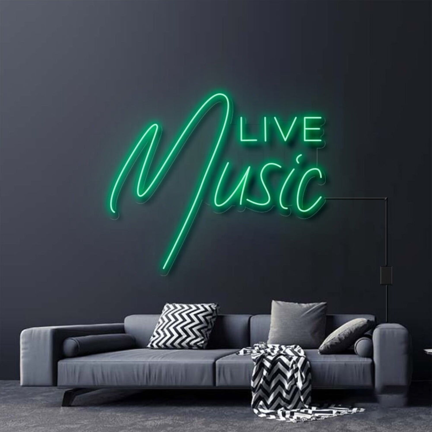 Live Music Led Neon Sign For Music Lovers And Social Spaces | Shineneon