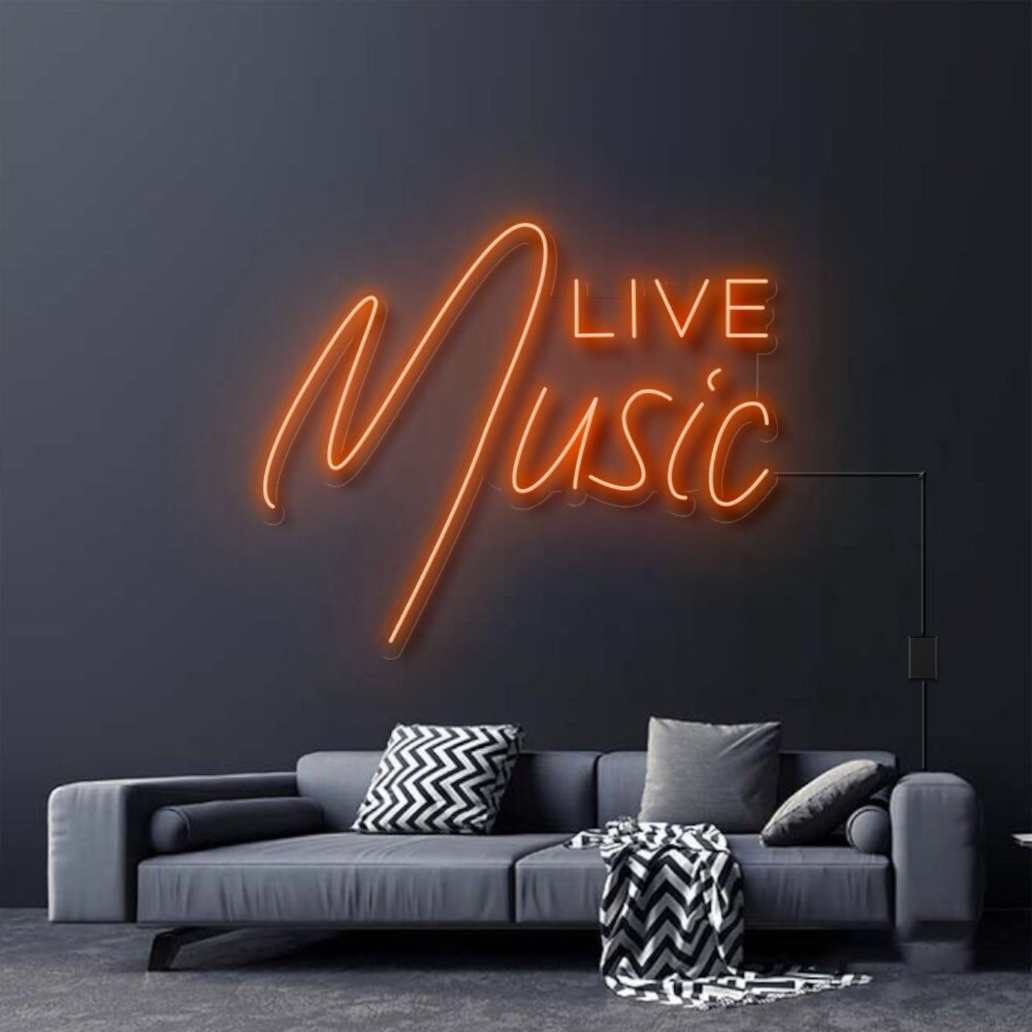 Live Music Led Neon Sign For Music Lovers And Social Spaces | Shineneon