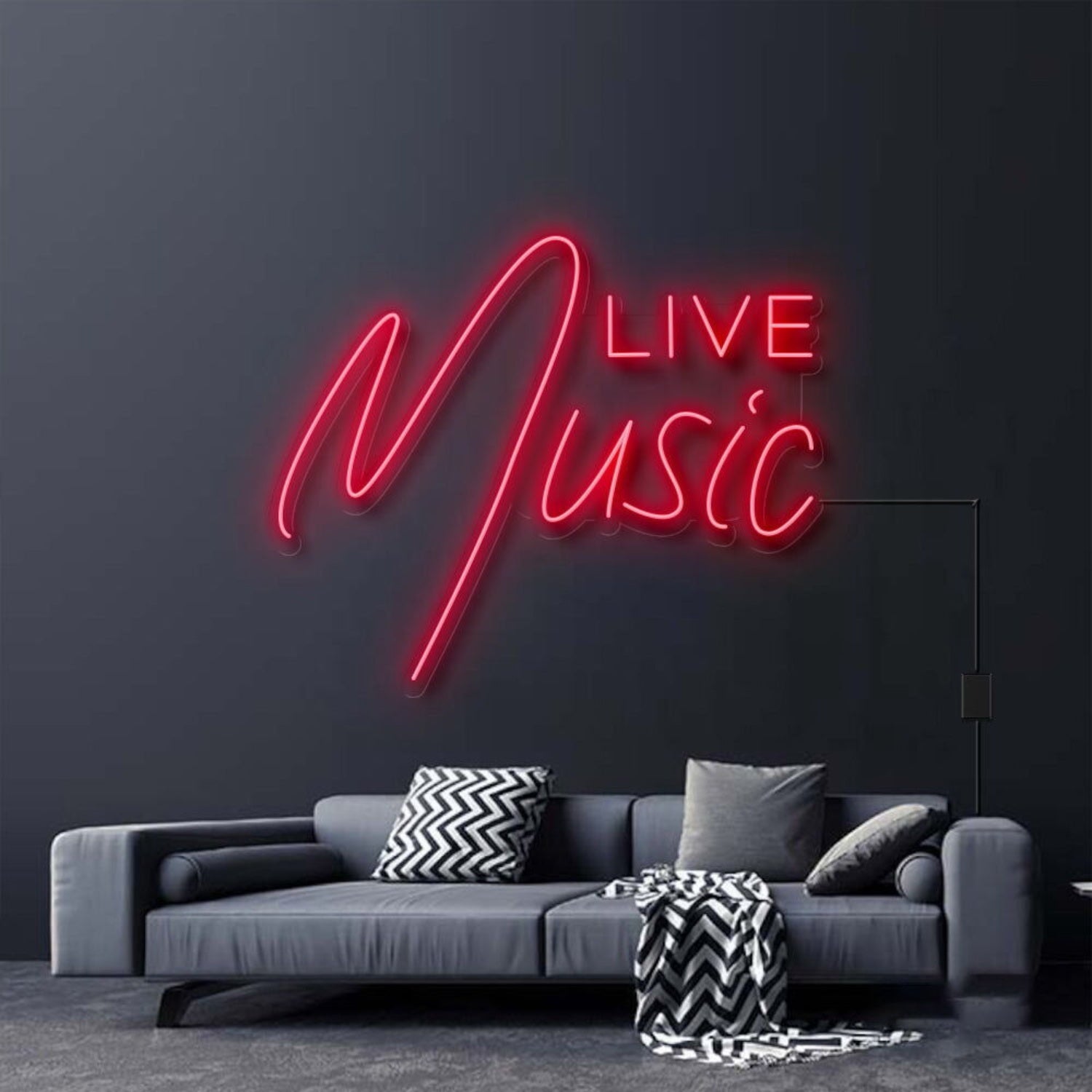 Live Music Led Neon Sign For Music Lovers And Social Spaces | Shineneon