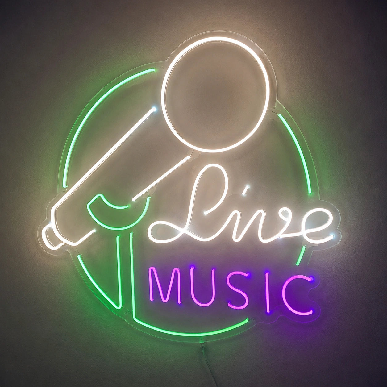 Live Music Microphone Neon Sign LED Neon Sign high-converting product image